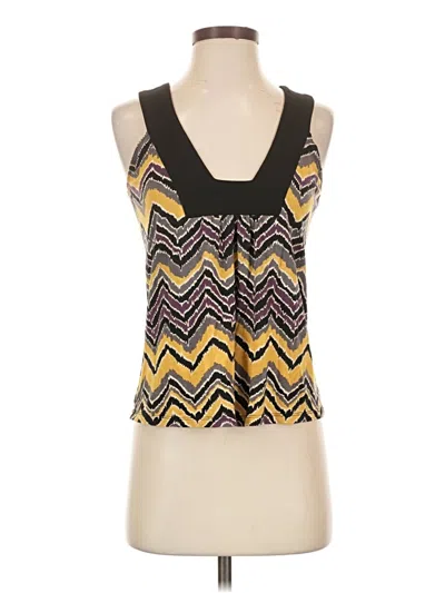 Pre-owned Corey Lynn Calter Tank Top Gold Plunge Neckline Tops