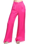 Corey Lynn Calter The Camille Wide Leg Trouser Pants In Azalea In Pink