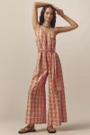Corey Lynn Calter V-neck Waistless Jumpsuit In Red