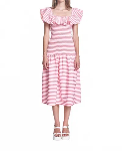 Corey Lynn Calter Valencia Ruffle Sleeved Dress In Pink