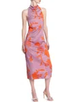Corey Lynn Calter Viola Midi Dress In Mauve In Multi