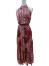 Corey Lynn Calter Cordelia Cotton Linen Midi Dress In Red