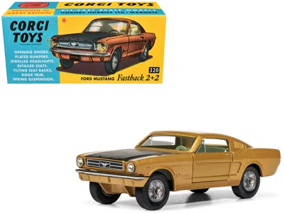 Corgi Ford Mustang Fastback 2+2 Gold Metallic And Black Diecast Model Car By
