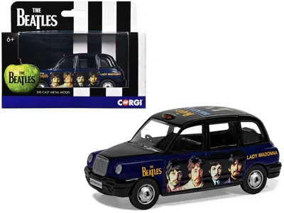 Corgi The Beatles London Taxi Rhd (right Hand Drive) "lady Madonna" Black And Dark Blue With Graphics Diec