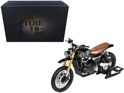Corgi Triumph Scrambler 1200 Xe Motorcycle Black (dirty Version) James Bond 007 "no Time To Die" (2021) Mo