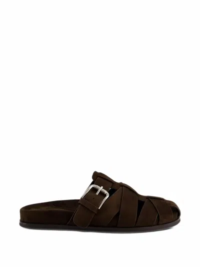 Corina Buckle-fastening Sandals In Brown