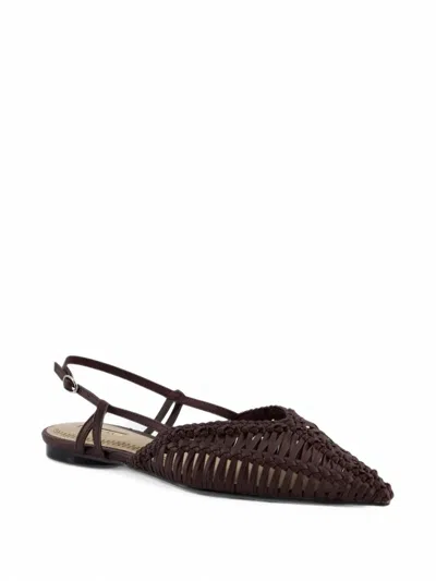 Corina Woven Slingback Flat Pumps In Multi