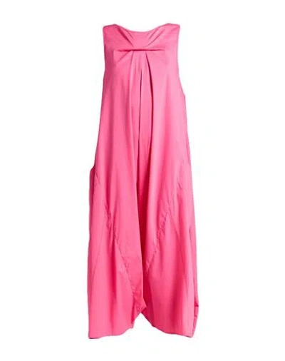 Corinna Caon Woman Jumpsuit Fuchsia Size L Cotton, Nylon, Elastane In Pink