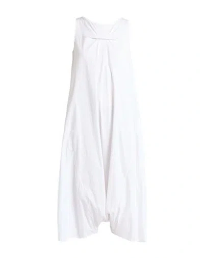 Corinna Caon Woman Jumpsuit White Size S Cotton, Nylon, Elastane In Neutral