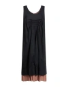 Corinna Caon Woman Midi Dress Black Size Xl Cotton