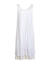 Corinna Caon Woman Midi Dress White Size L Cotton In White