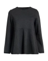 Corinna Caon Woman T-shirt Lead Size M Polyester, Rayon, Elastane In Gray