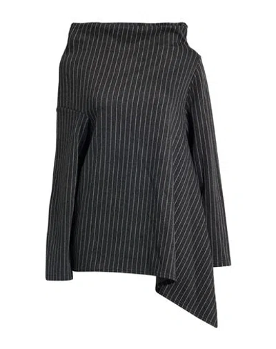 Corinna Caon Woman T-shirt Lead Size Xl Viscose, Polyester, Elastane In Gray
