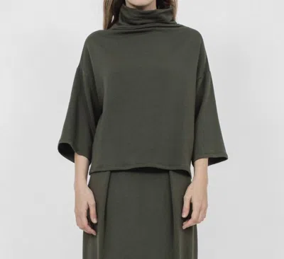 Corinne Collection Bucket Sweater In Artichoke In Green