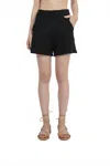 Corinne Collection Sienna Waist Band Shorts In Black In Black