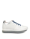 Corinne Milano Woman Sneakers White Size 9 Soft Leather In White