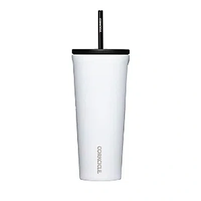 Corkcicle 24 oz Stainless Steel Insulated Cold Cup In Glossy White
