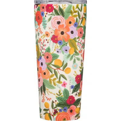 Corkcicle Rifle Paper Garden Tumbler In Garden Party Cream