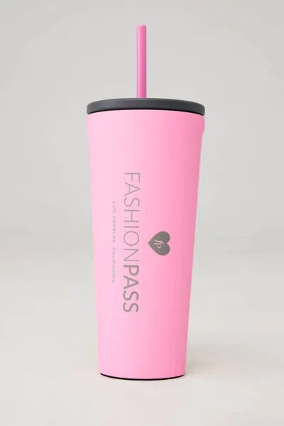 Corkcicle Cold Cup + Sticker Sheet In Sun-soaked Pink
