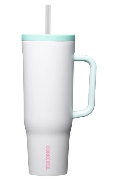 Corkcicle Cruiser 40-ounce Insulated Tumbler With Handle In White