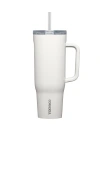 Corkcicle Cruiser 40-ounce Insulated Tumbler With Handle In Oat Milk