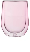 Corkcicle Glass Stemless Cup Double Pack In Blush