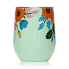 Corkcicle Lively Floral Stemless Wine Cup In Green