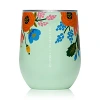 Corkcicle Lively Floral Stemless Wine Cup In Mint Livel