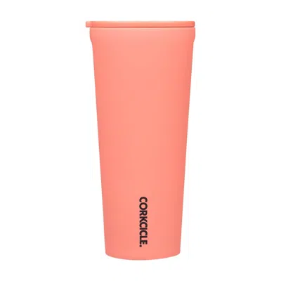 Corkcicle Neon Lights Tumbler -24oz In Coral In Orange