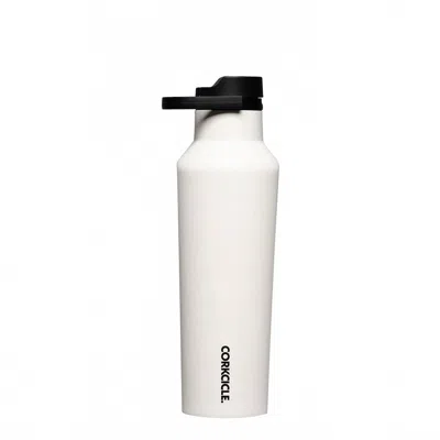 Corkcicle Sport Canteen Insulated Water Bottle 20 Oz. In Dune In White
