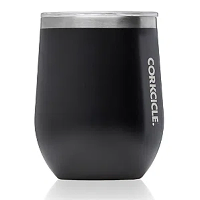 Corkcicle Stainless Steel 12 Oz. Stemless Glass In Black