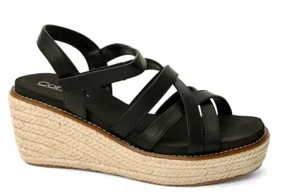 Corkys Footwear All Nighter Strappy Wedge Sandals In Black