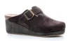 Corkys Footwear Banks Backless Mules In Chocolate Suede In Grey