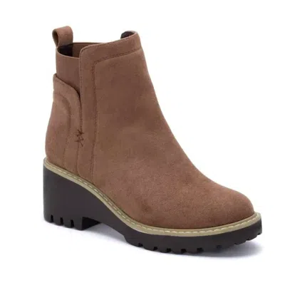 Corkys Footwear Basic Ankle Boots In Camel Suede In Brown
