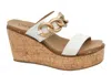 Corkys Footwear Chain Detail Wedges In Ivory