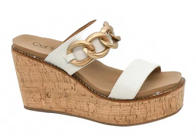 Corkys Footwear Chain Detail Wedges In Ivory