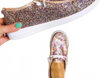 Corkys Footwear Confetti Glitter Kayak In Pink