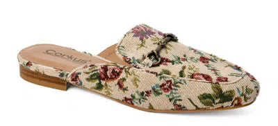 Corkys Footwear Cork Charmer Floral Mule In Sand Brocade Floral