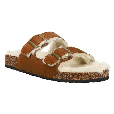 Corkys Footwear Fluffy Laid Back Sandal In Chestnut In Pink