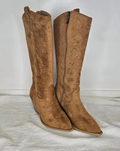 Corkys Footwear Howdy Suede Boots In Cognac In Brown
