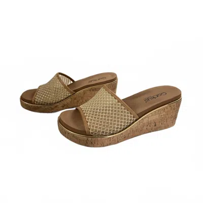 Corkys Footwear Let's Mesh Around Wedge Sandals In Caramel In Brown