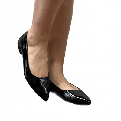 Corkys Footwear Patent Stage Flat Shoes In Black