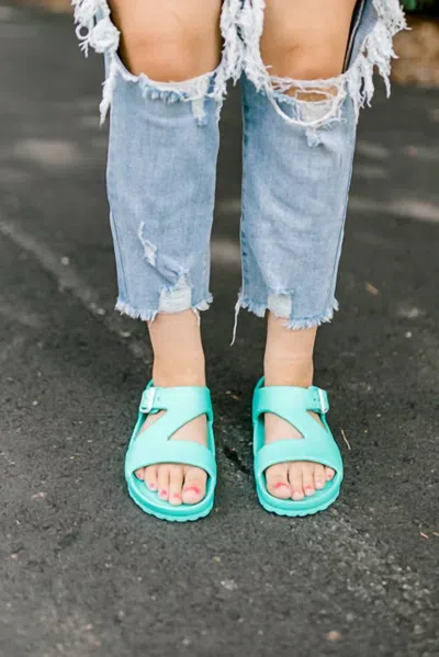 Corkys Footwear Pool Party Slide In Aqua In Blue