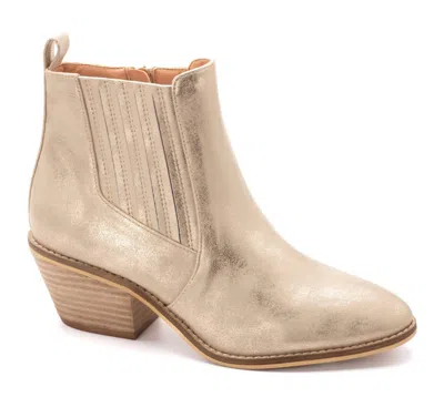 Corkys Footwear Potion Bootie In Gold Metallic In Beige