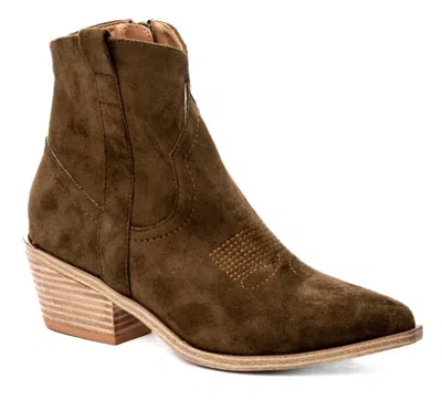 Corkys Footwear Quittin Time Western Boot In Dark Green In Brown
