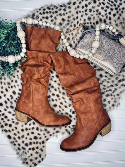Corkys Footwear Shook Pull On Boots In Cognac In Green