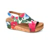 Corkys Footwear Volta Ii Floral Wedge Sandals In Flowers