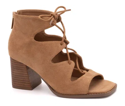 Corkys Footwear Wally Faux Suede Sandal In Camel In Multi