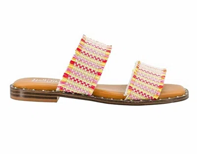 Corkys Footwear Women's Afrayed Of What Sandal In Pink Combo In Gold