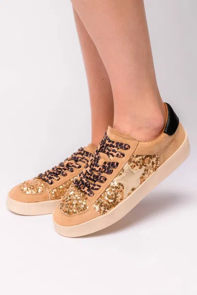 Corkys Footwear Women's Another Round Sneakers In Gold Sequins In Multi